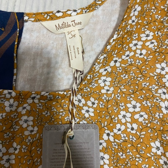 Matilda Jane Mustard and White Floral Top - Picture 2 of 5